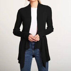 Autumn Cashmere Women's Black Open Casual Long Sleeve‎ Cardigan - Size S Small